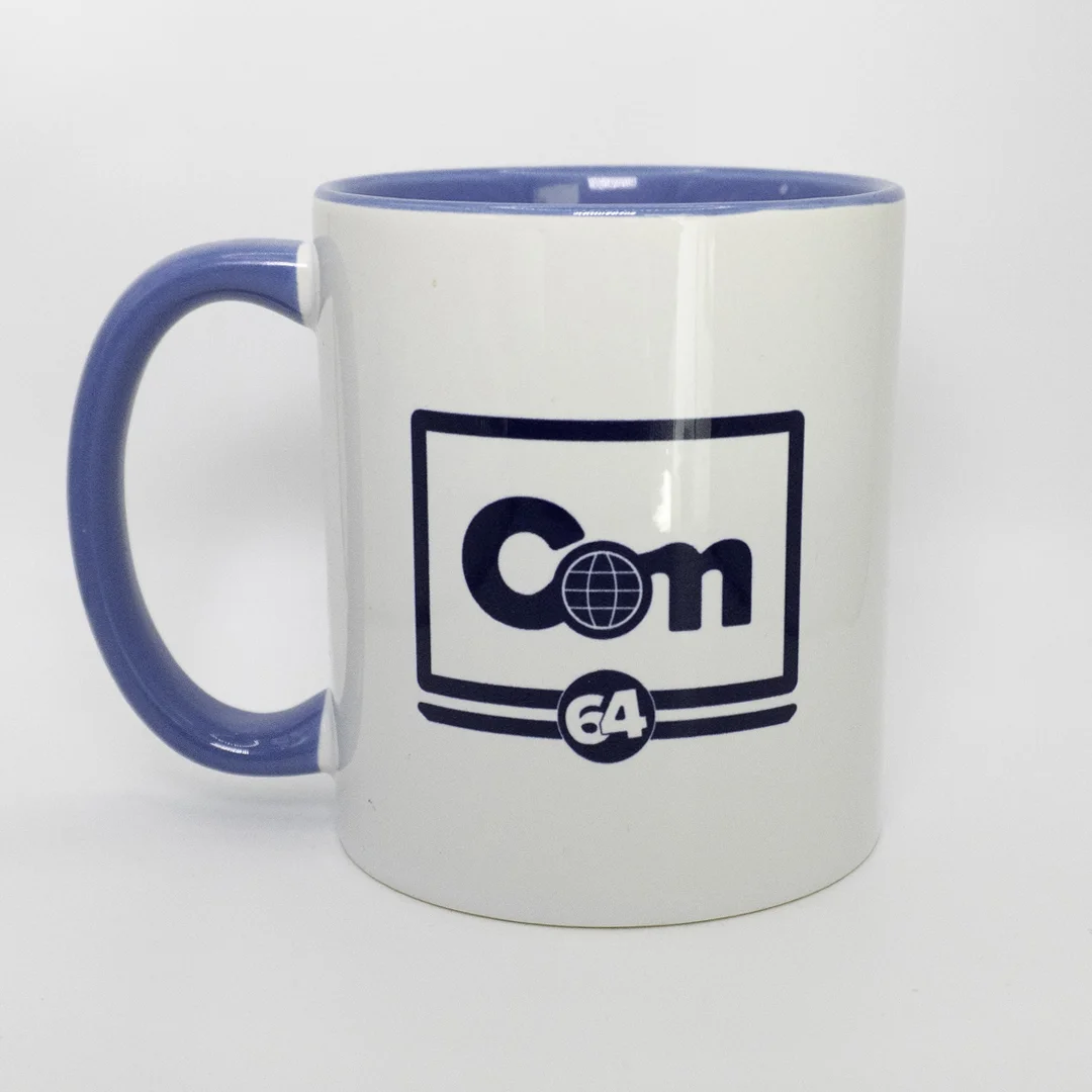Mug COM 64 blanc – vue face, impression nette